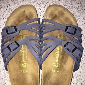 Navy Birkenstock Granada sandals size 37/240 Women’s 6-6.5